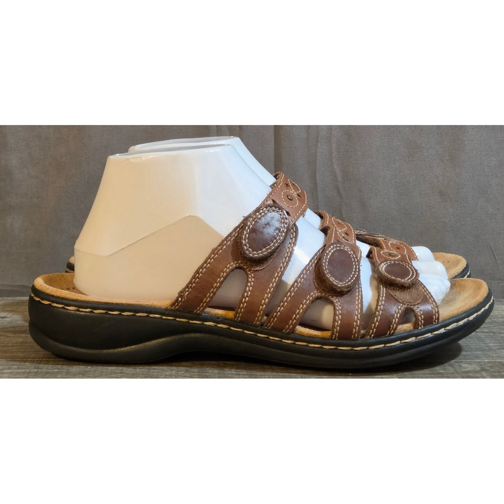 Clarks Leisa Cacti Slide Sandals Women's Size 8.5 Brown